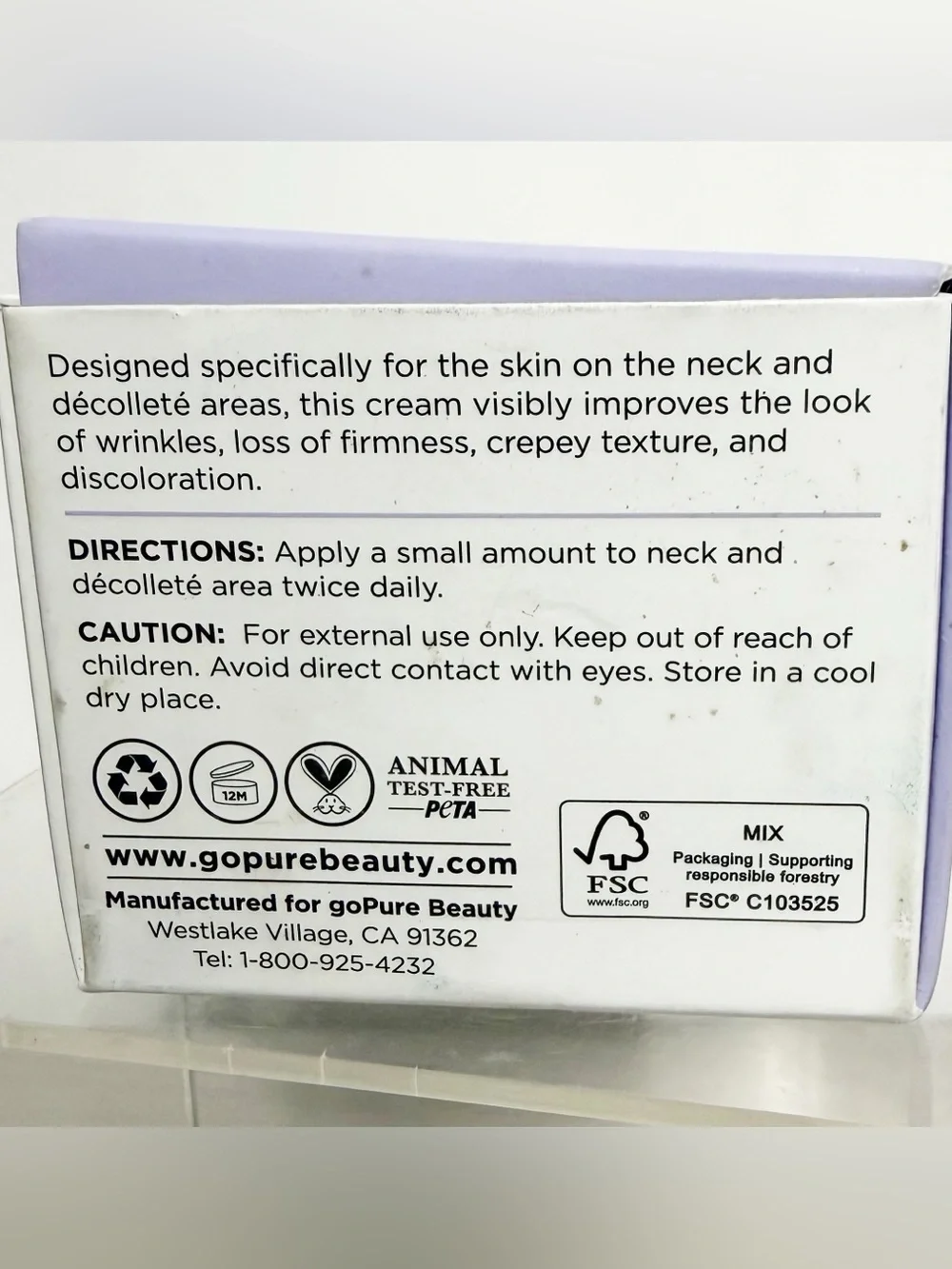 GOPURE Tighten & Lift Neck Firming Cream ~ 1.7 oz Exp: 12/2028 ~ New in Box